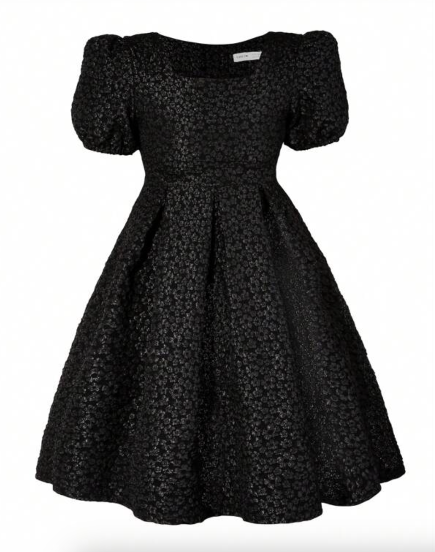Dance Dress puff sleeve - Black