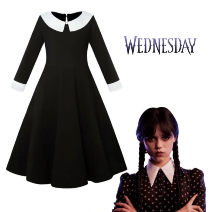 Wednesday Addams Costume - Black colour