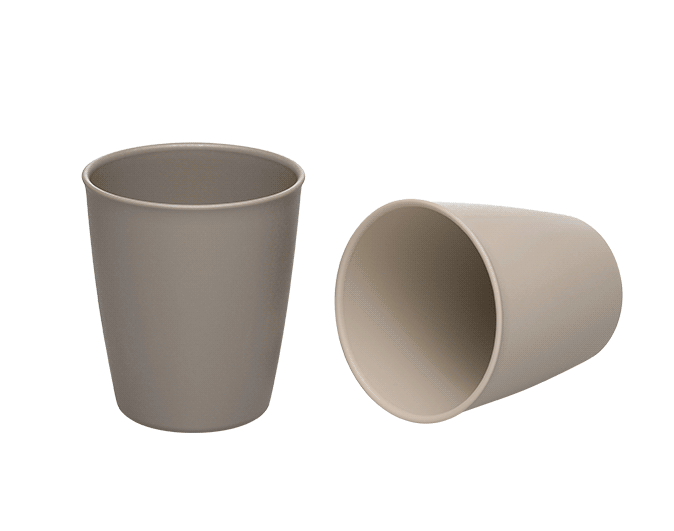 Beaker organic Green set of 2 Grey