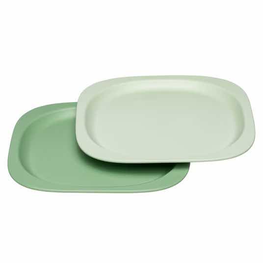 Nip Children's plate 2 pack eat green - from renewable raw materials
