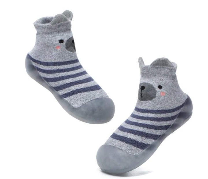Pattern Knitted Casual Prewalker Shoes Beige