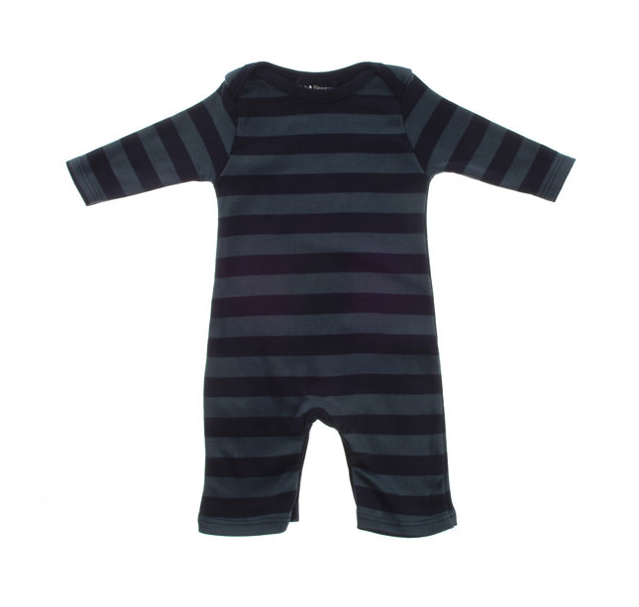 Vintage Blue and Navy Striped All-in-One