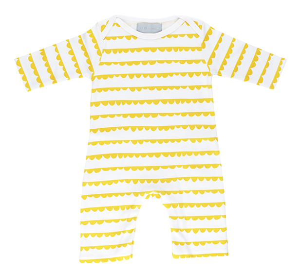 White n Sunshine Yellow Bunting Print All-in-One