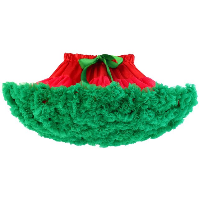 Tutu child skirt - Green - Red