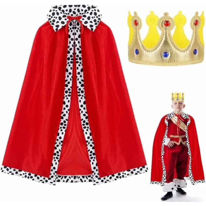 King Cape Robe Crown Set