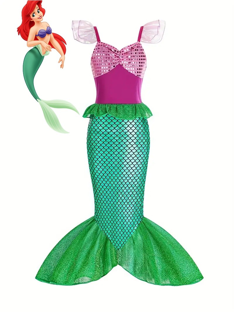 Girl Princess Mermaid Costume - baby costumes