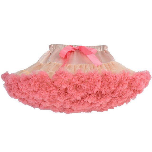 Tutu child skirt - ivory and pink