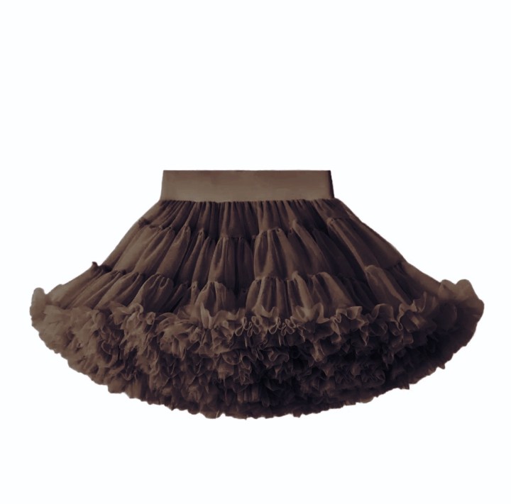 Tutu kids skirt - Coffee
