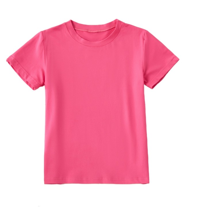 Casual Round-collar Short-sleeve Tee Purple