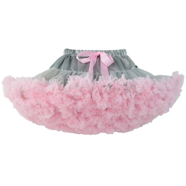 Tutu child skirt - Grey - Pink