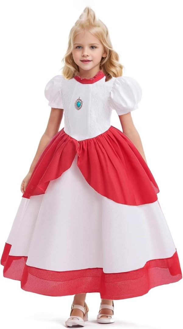 Rainbow Princess dress  - white