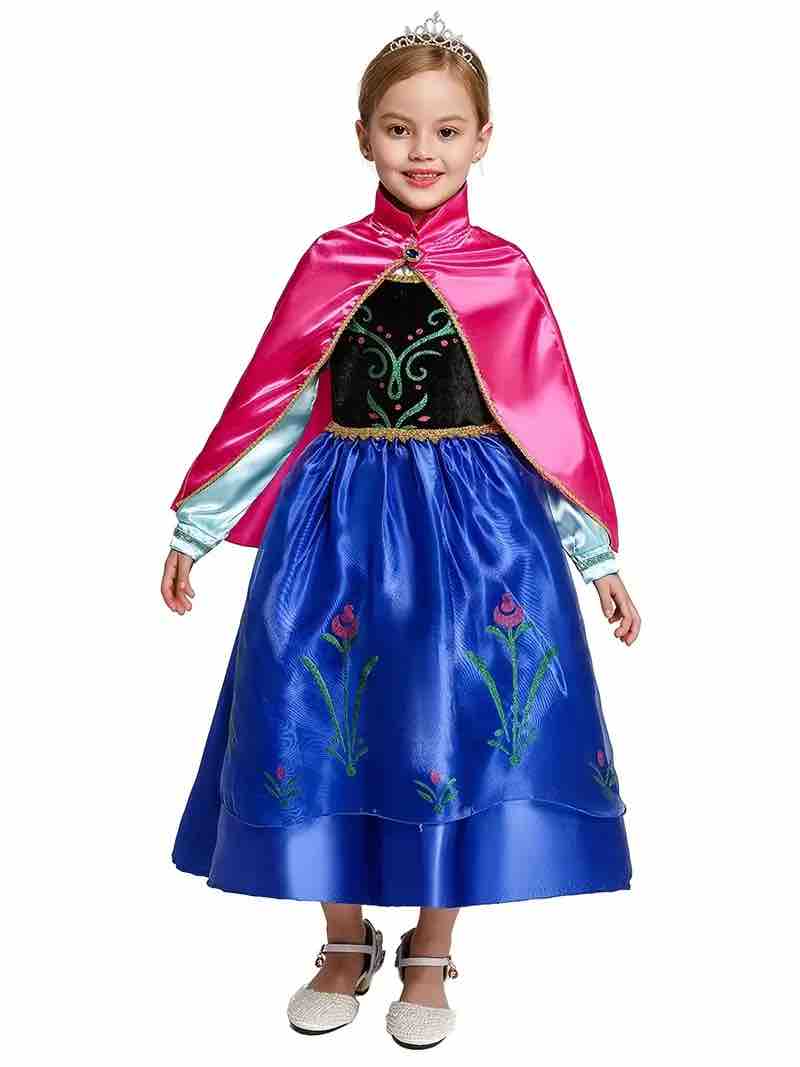 Anna girl costume with cape