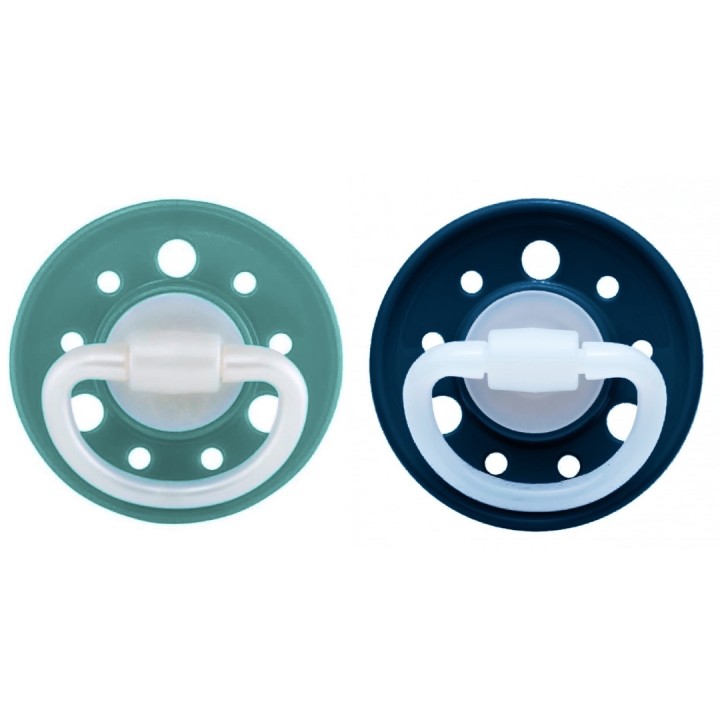 Set of 2 Nip soothers cherry Blue and Τurquoise