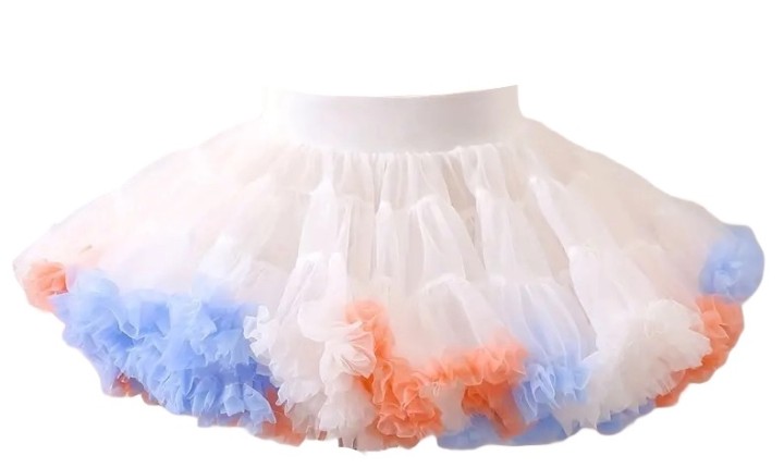 Tutu Girls skirt - Multi White