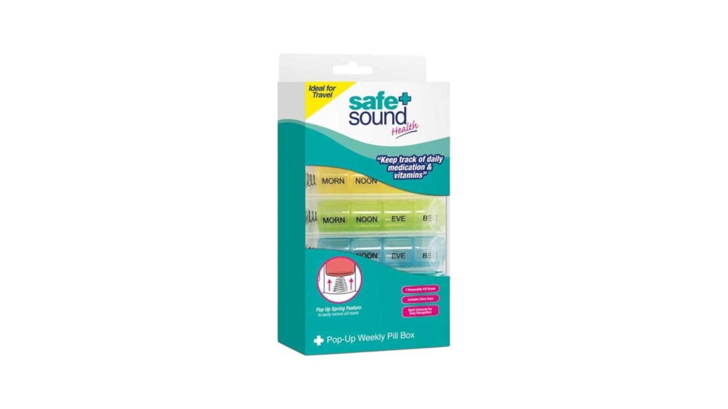 Safe Sound Health  Pop-up Weekly Pil Box 4xday Multi Colour