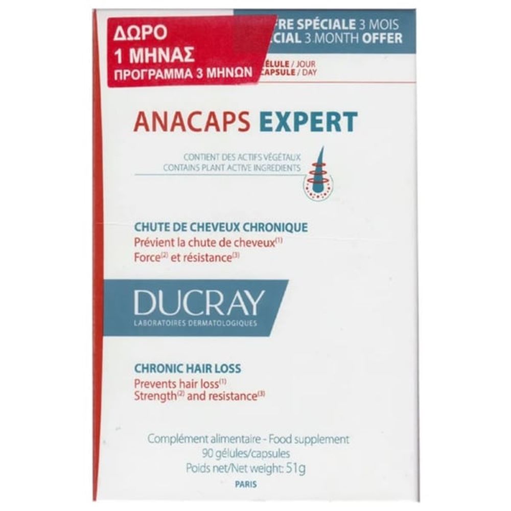 Ducray Supplement Anacaps Expert Chronic Hair Loss 90Caps